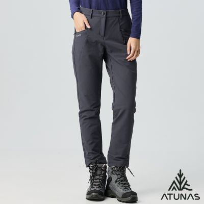 【ATUNAS 歐都納】女款石墨烯輕保暖長褲A1PA2506W深藍/恆溫保暖/彈性舒適/休閒旅遊/戶外登山