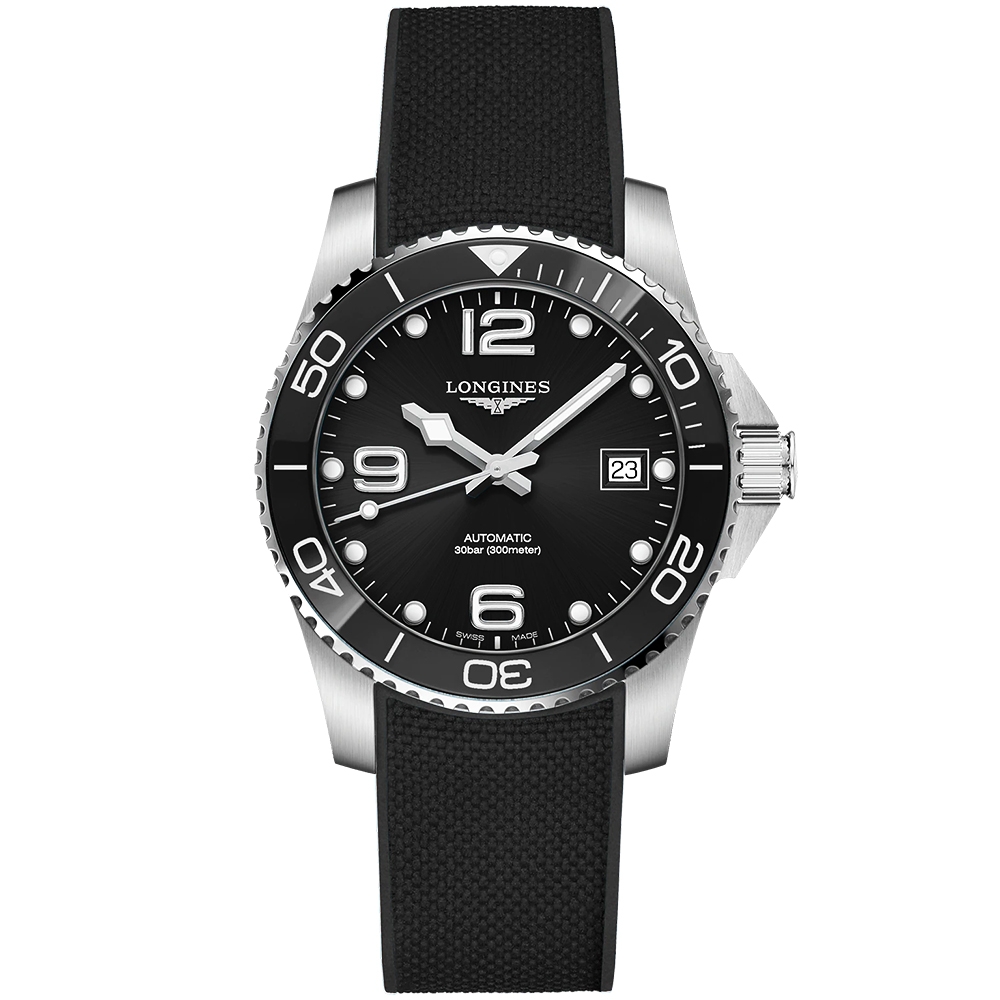 LONGINES 浪琴深海征服者浪鬼陶瓷潛水機械錶週年慶狂歡-黑/39mm L3