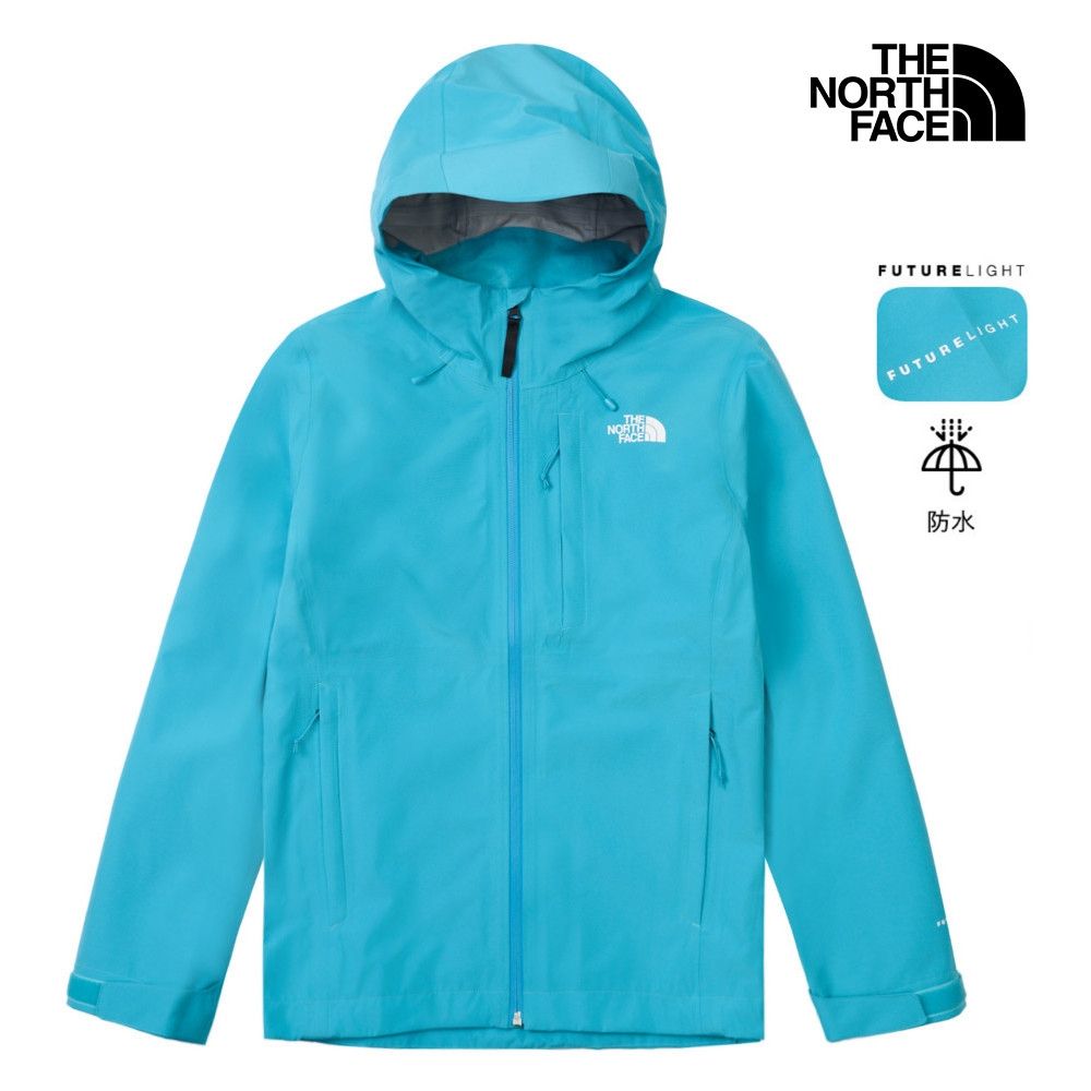 【The North Face 官方旗艦】北面女款藍色FUTURELIGHT防水納米殼衝鋒衣｜8DF1G7D 外套