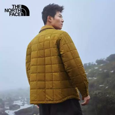 【The North Face 官方旗艦】北面男款綠色DWR防潑水鋪棉外套｜89YU1OB