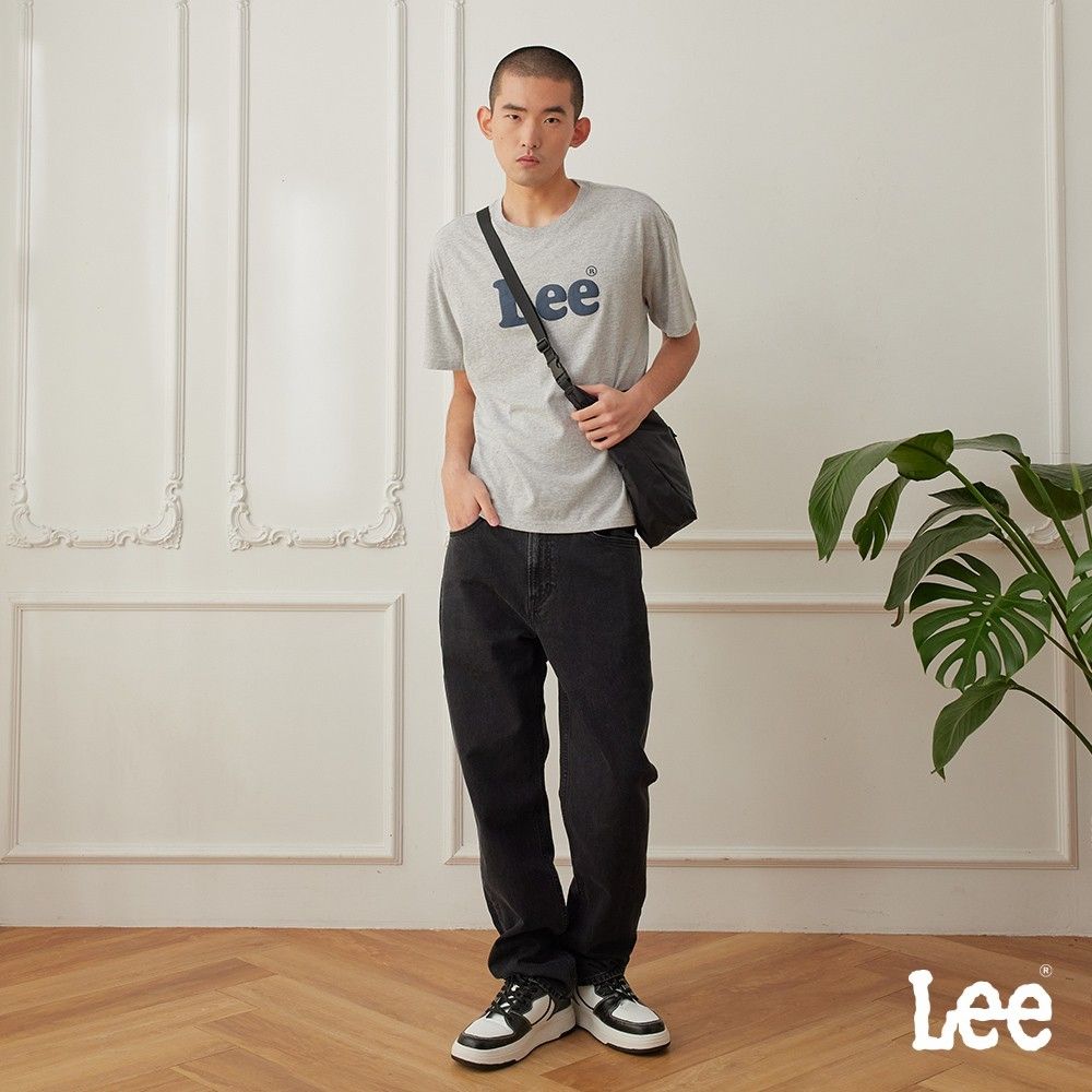 Lee 男女款 季節性版型 Lee大LOGO印花短袖圓領TEE 七色 (灰色)
