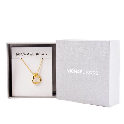 MICHAEL KORS 鏤空心結鎖骨鍊-金色