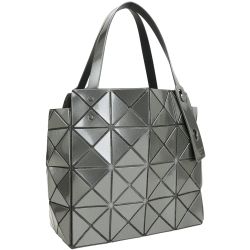 ISSEY MIYAKE 三宅一生BAOBAO 4x4 亮面幾何手提/肩背包(銀灰) | 購物包