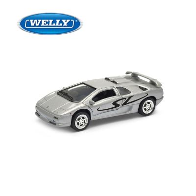 【WELLY 威利】4.75吋 藍寶堅尼 Lamborghini Diablo SV 經典超跑模型 49768CW(銀色)