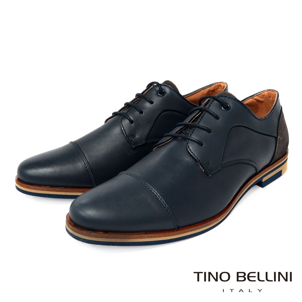 TINO BELLINI 貝里尼葡萄牙進口經典綁帶紳士鞋 HM2T038-4 (深邃藍)
