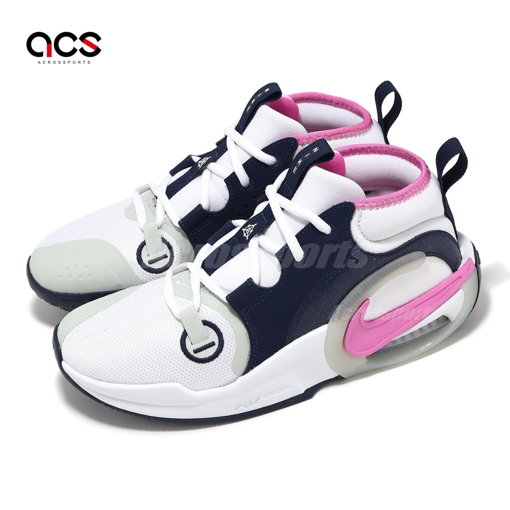 Nike 籃球鞋 Air Zoom Crossover 2 GS 大童 女鞋 藍 粉 拼接 氣墊 運動鞋 FB2689-102