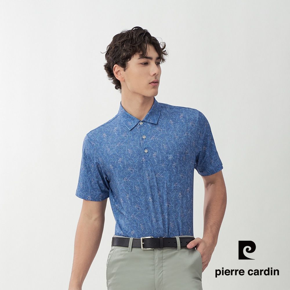 Pierre Cardin皮爾卡登 網路獨家 男款 輕薄涼爽印花短袖POLO衫(多款任選) (E款(印花))