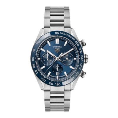 TAG HEUER 豪雅 CARRERA 系列機械計時鏈帶款(CBN2A1A.BA0643)x藍x44mm