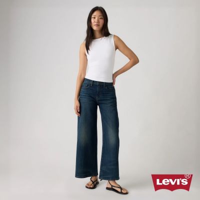 Levi s 728 高腰寬鬆牛仔褲 / 及踝款 / 彈性面料 女生牛仔褲 人氣新品
