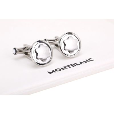 MontBlanc 萬寶龍 六芒星不鏽鋼袖扣