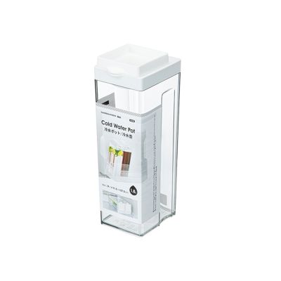 (買1送1)日本霜山 日本製方形免開蓋自動出水冷水壺-1.8L