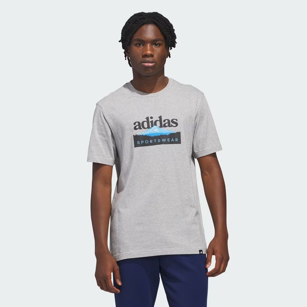 ADIDAS 男 短袖上衣  灰/白 M SPRTMN MTN T 運動T恤 KC925 (3灰色系)