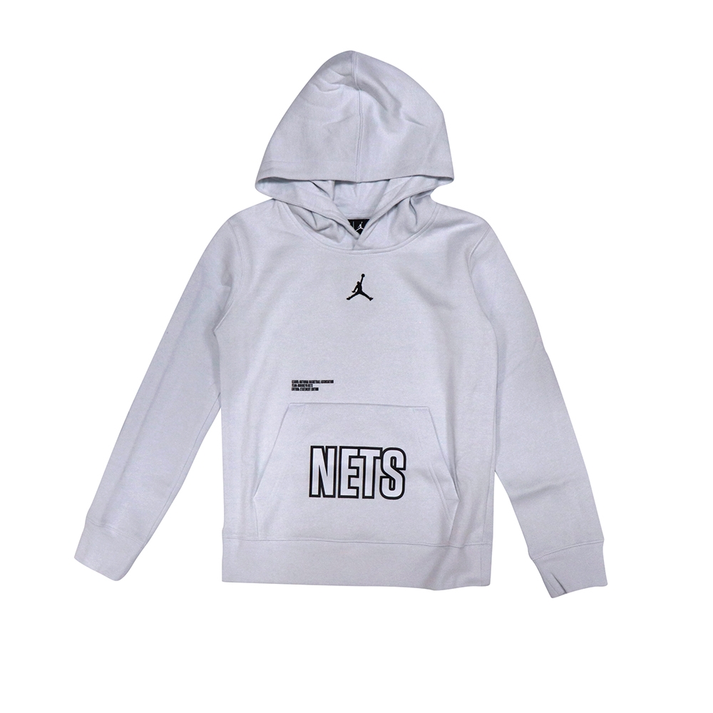 NIKE NBA Statement Courtside 青少年 連帽T恤 籃網隊-WY2B7FGWK-NYN
