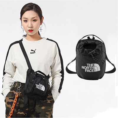 TNF BOZER CROSS BODY 超輕量+耐磨 抽繩休閒單肩包.隨身袋 黑 N