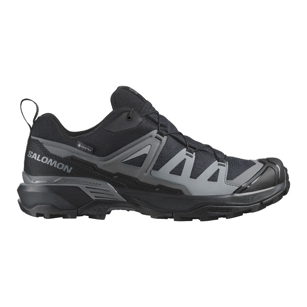 龍門　幅約360！ Salomon索羅門】X ULTRA 360 GORE-TEX 男款防水低筒登山鞋黑/磁鐵黑