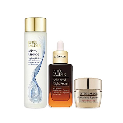 雅詩蘭黛 年輕黃金三角組合 小棕瓶50ml 肌底原生露200ml 年輕無敵膠原霜75ml 國際航空版