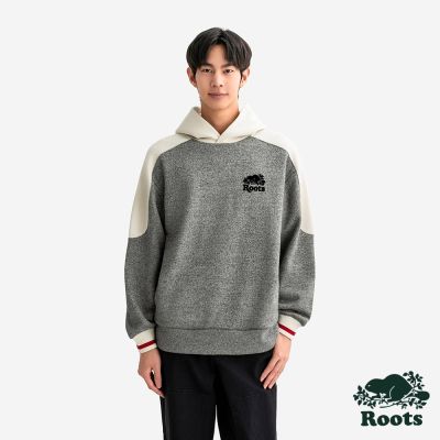 Roots男裝-CABIN 連帽上衣-灰色