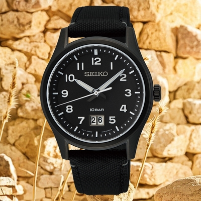 SEIKO 精工 CS系列 大視窗日期腕錶-39.5mm黑 SK040 6N76-00K0U.SUR571P1