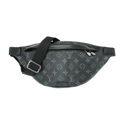 LOUIS VUITTON路易威登 Louis Vuitton LV路易威登 Discovery PM 字花帆布拉鍊斜背/腰包(M46036-黑灰)