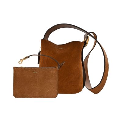 COACH 專櫃款BLEECKER 21 暖棕色水桶包