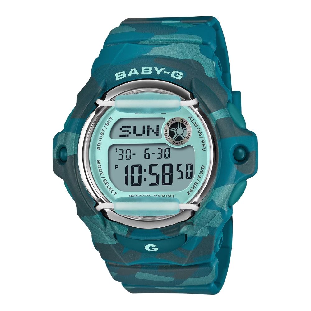 CASIO卡西歐 BABY-G 風靡街頭 Y2K 鮮豔奪目 藍綠色 BG-169CM-2_42.6mm
