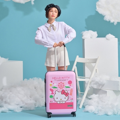 【OUTDOOR】Hello Kitty聯名款臺灣景點24吋行李箱-粉紅色 ODKT21A24PK