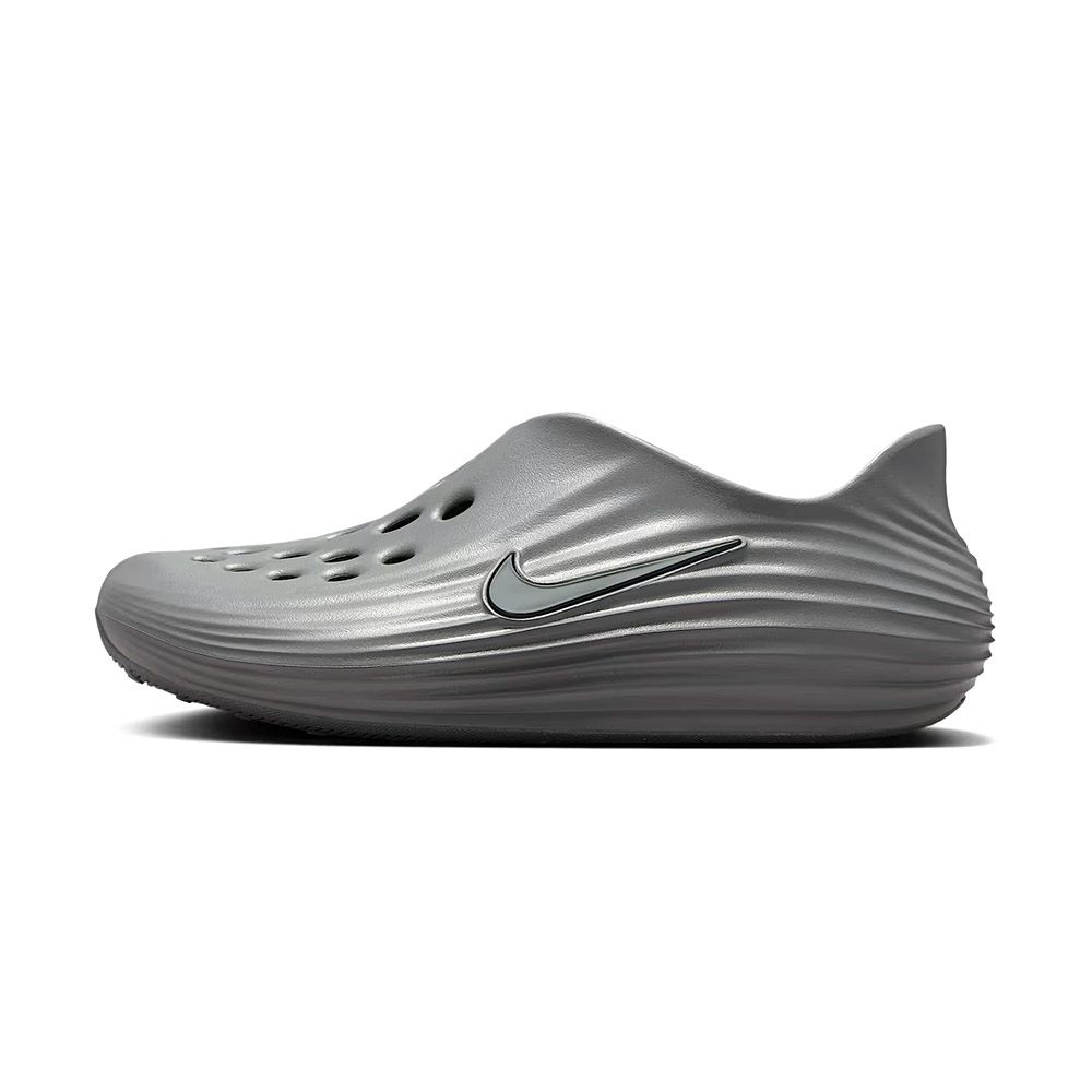 Nike ReactX Rejuven8 男鞋灰色緩震柔軟舒適洞洞鞋運動休閒涼拖鞋