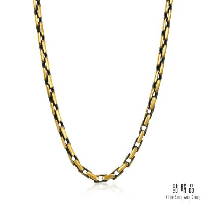 點睛品 黑金線條 黃金項鍊_計價黃金