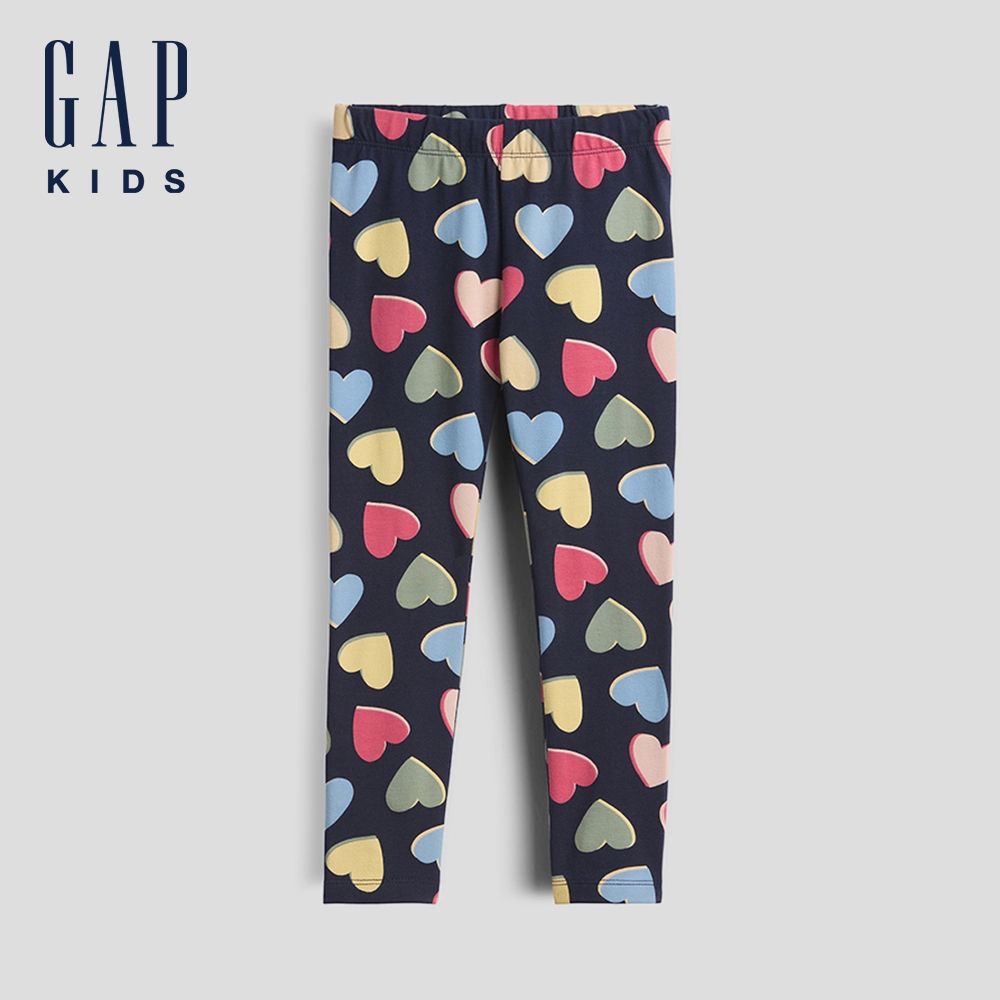 【GAP】嬰兒及幼兒多色印花內搭褲-愛心圖案(912452) (愛心圖案)