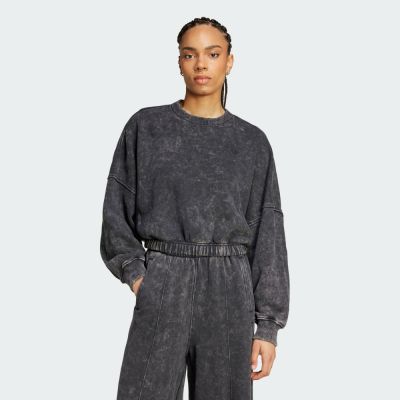 【adidas 愛迪達】 PREMIUM ESSENTIALS 長袖上衣 大學T 女 - Originals IW5756