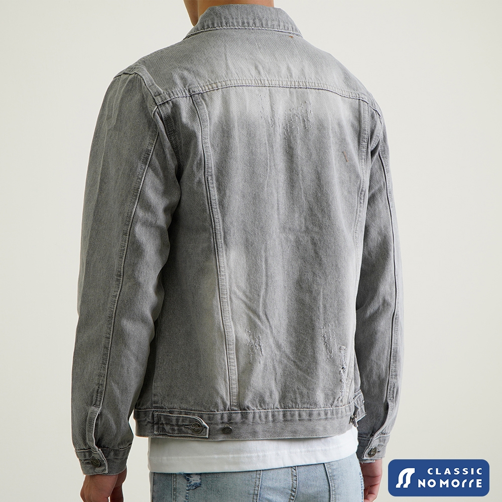 台灣現貨 男裝 外套 牛仔外套 工裝外套 水洗牛仔 M-XL 多色【NoMorre】#1233 (灰色)