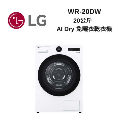LG樂金 WR-20DW AI Dry 20公斤 免曬衣乾衣機