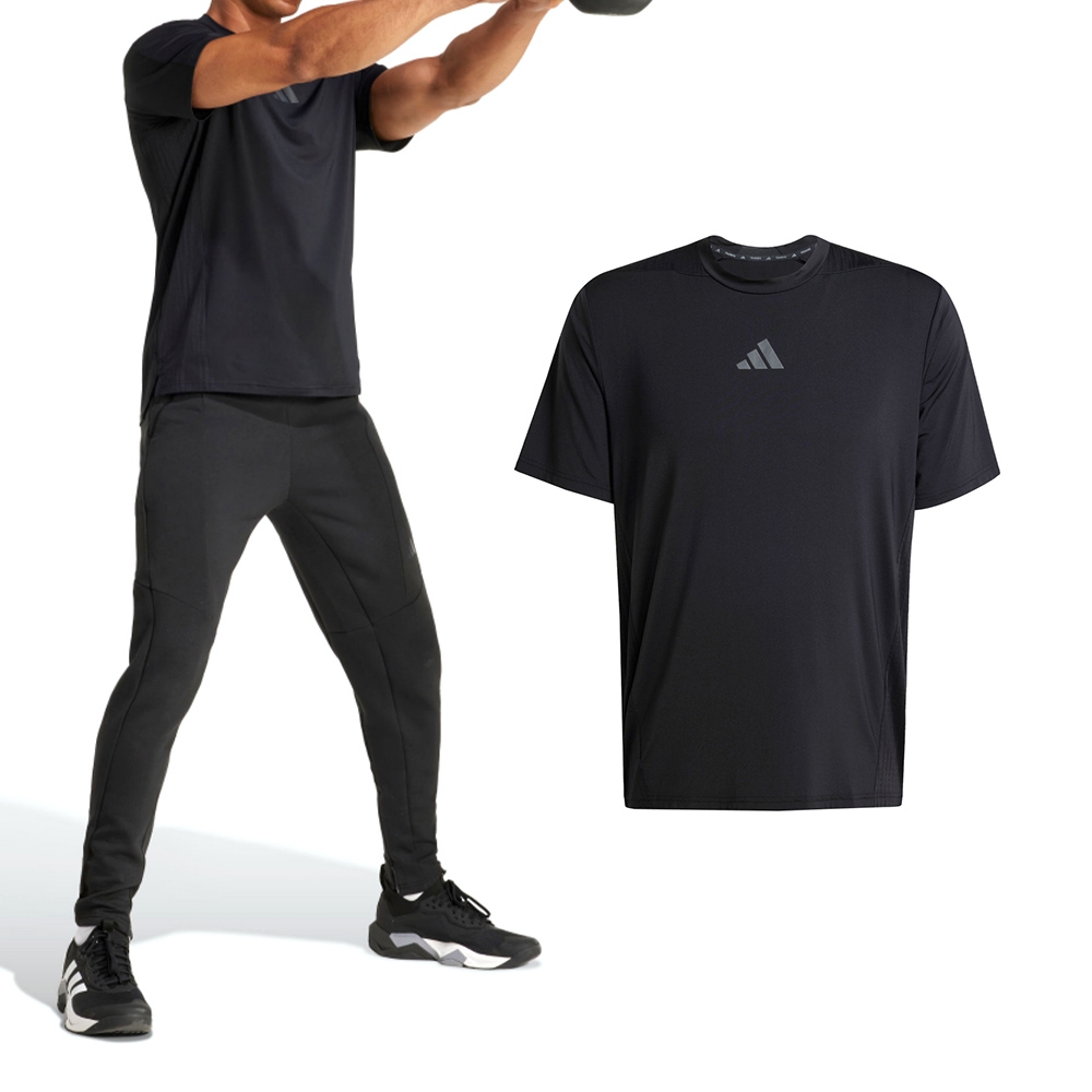 Adidas D4T INT. TEE 男款 黑色 訓練 慢跑 亞規 上衣 快速 吸濕 排汗 短袖 JI8181