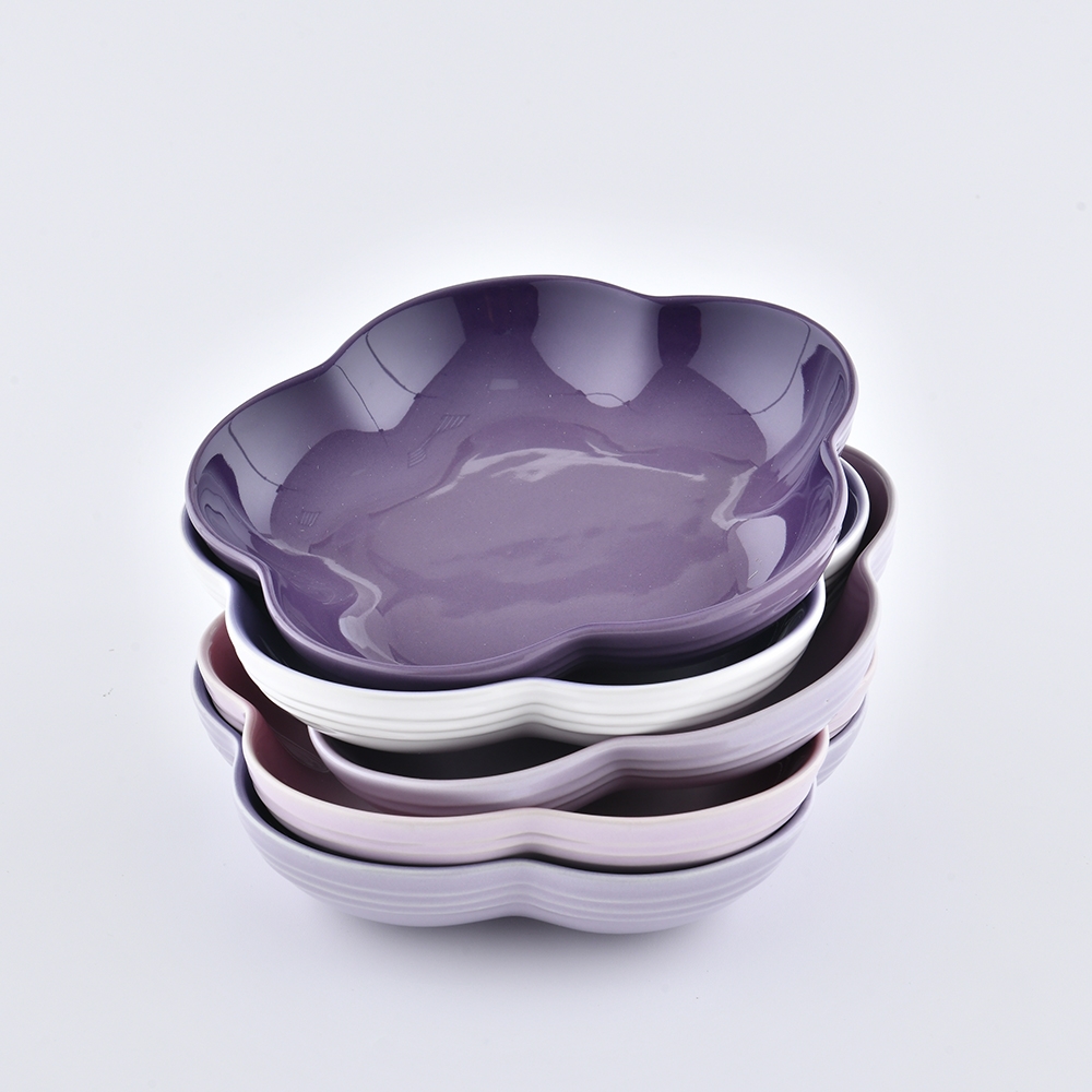 Le Creuset 復古調色盤系列花形深盤組20cm 5入星河紫/藍鈴紫/卡特蘭/淡