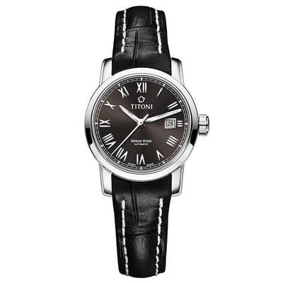 TITONI 梅花錶 天星系列 簡約羅馬機械腕錶 錶 手錶 送禮 28mm / 23538S-ST-570