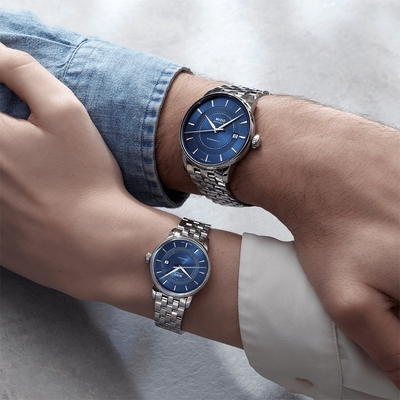 MIDO 美度 官方授權 Baroncelli 永恆系列 午夜藍 機械情侶手錶 對錶 開學換新季 送禮推薦 M0374071104101+M0372071104101