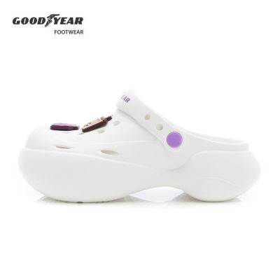 【GOODYEAR 固特異】輕便厚底洞洞鞋/女鞋 厚底 輕盈 白色(GAWP52739)