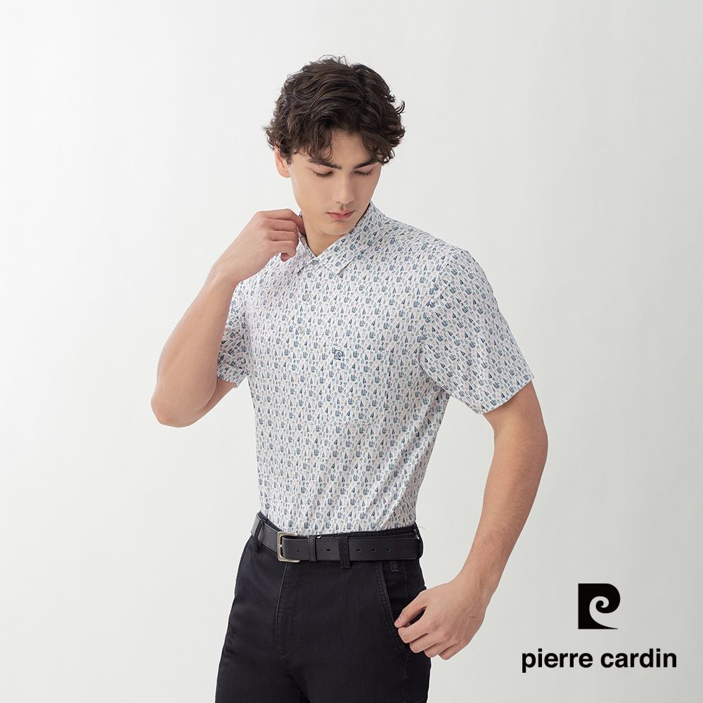 Pierre Cardin皮爾卡登 網路獨家 男款 輕薄涼爽印花短袖POLO衫(多款任選) (C款(印花))