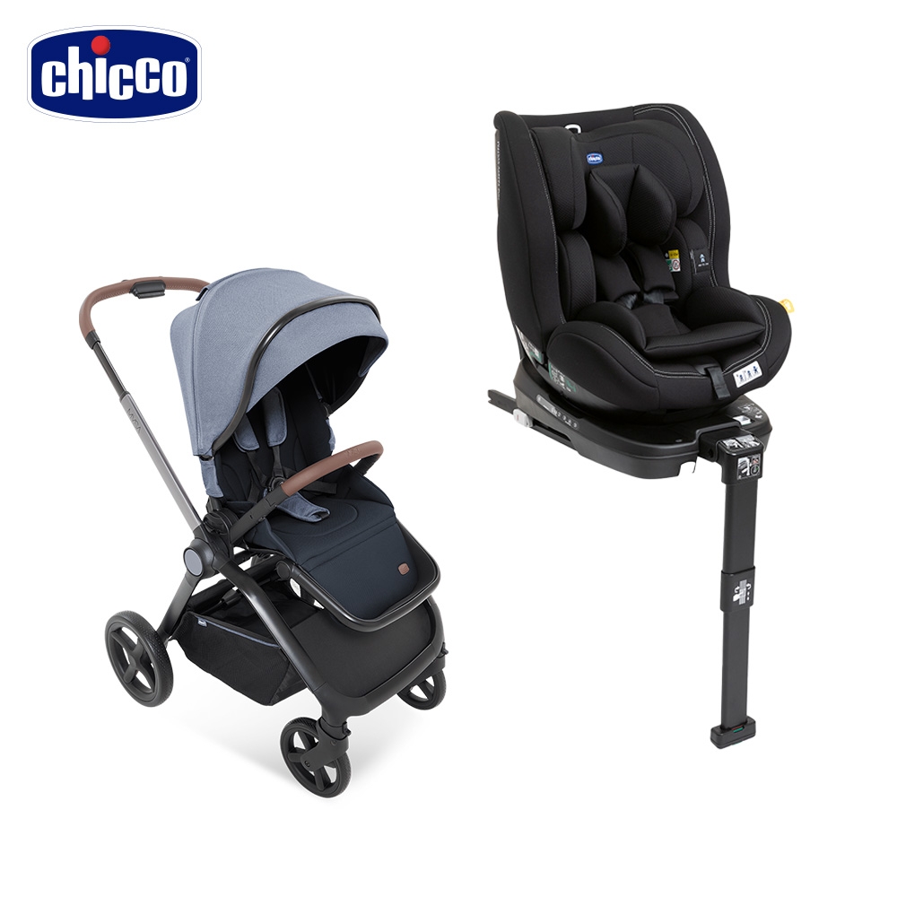 chicco官方直營-MYSA時尚手推車+Seat3Fit Isofix安全汽座 (英爵藍)