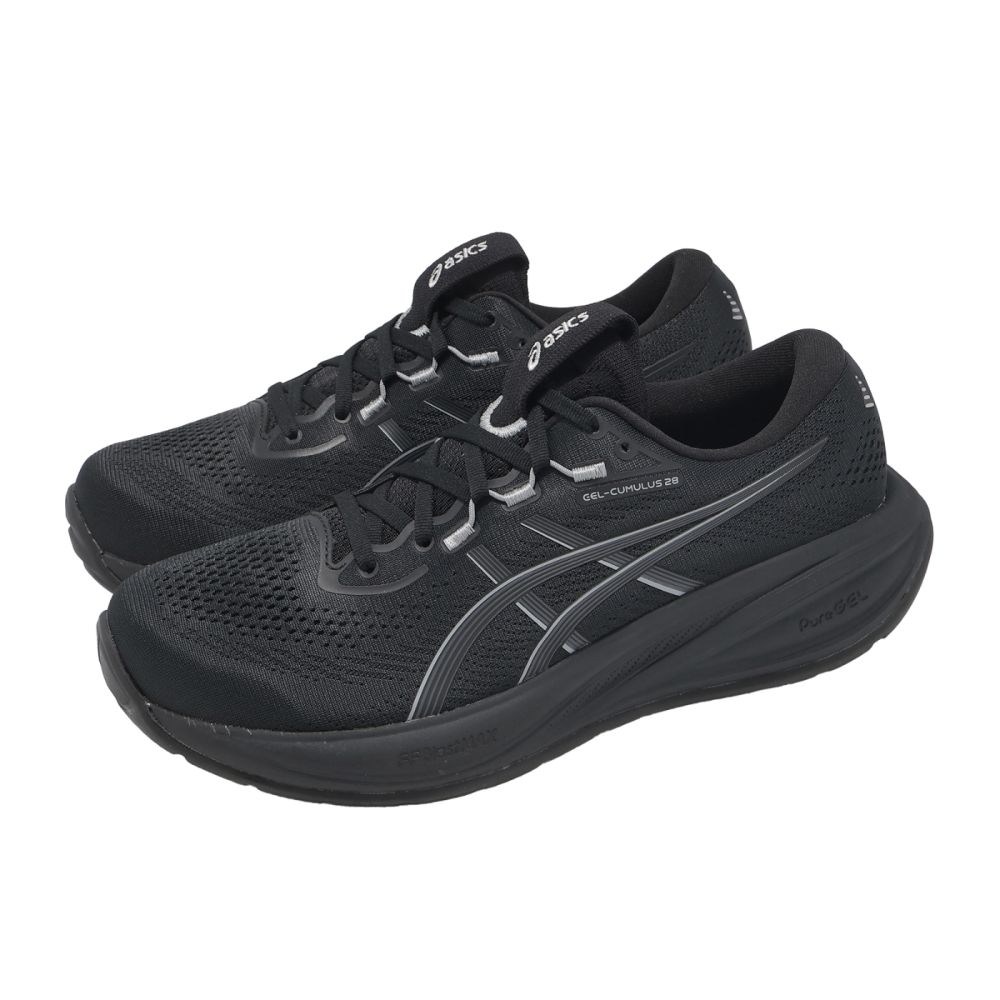 Asics 亞瑟士 慢跑鞋 Gel-Cumulus 28 男鞋 黑 灰 緩衝 厚底 彈力 運動鞋 1011C143003