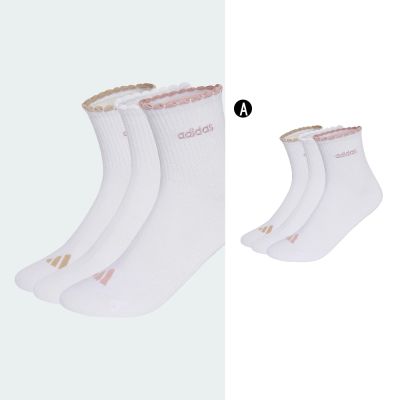 【Adidas 愛迪達】WMS QUARTER 3P 運動短襪 踝襪 三雙入 男女 A-KQ6009