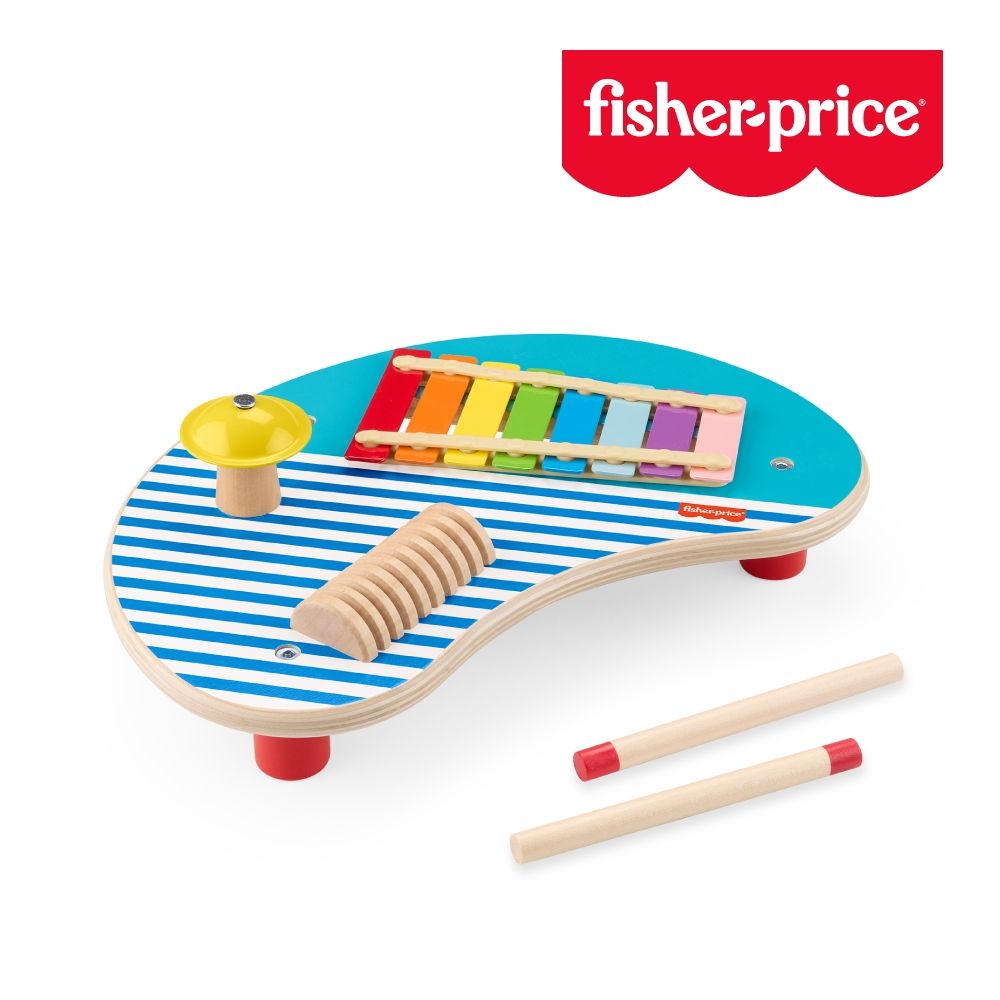 奇哥官方旗艦 Fisher-Price 費雪 木製音樂三合一敲敲樂
