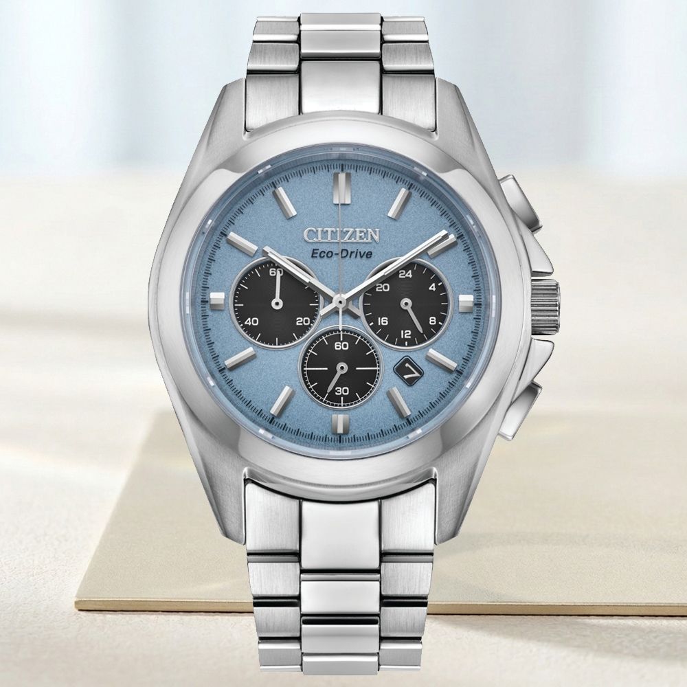 CITIZEN星辰 Chronograph系列 光動能 時尚計時腕錶 七夕 情人節 送禮 40.5mm/CA4680-55L