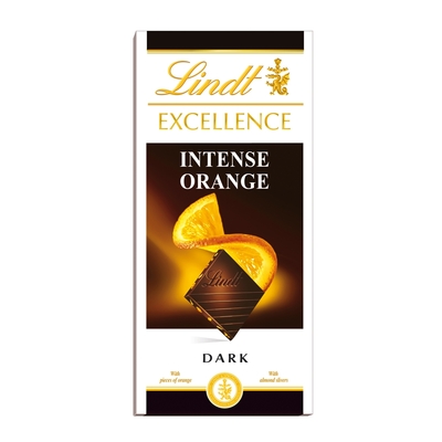 Lindt 瑞士蓮極醇系列杏仁夾餡黑巧克力-香橙口味(100g) | 巧克力