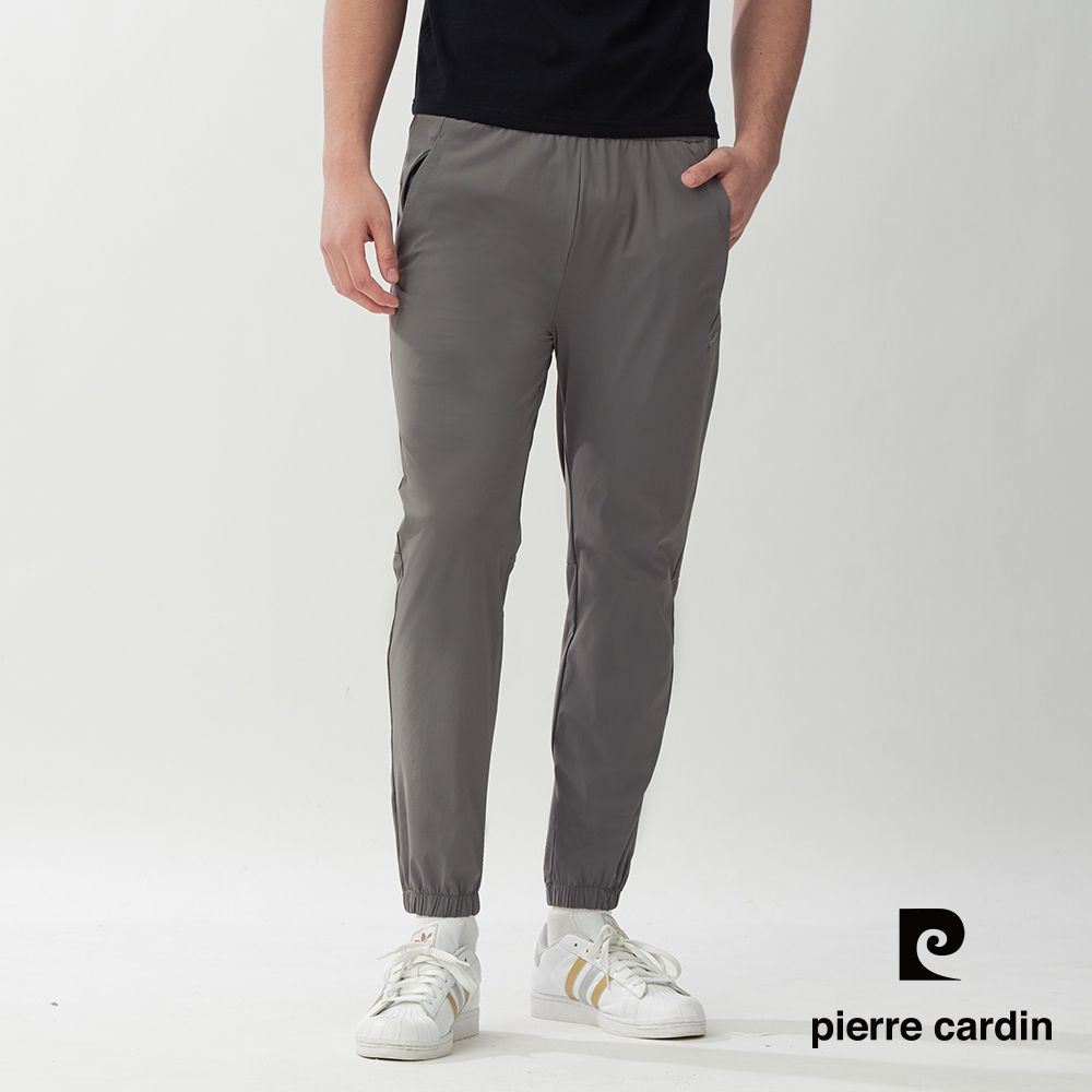 pierre cardin 皮爾卡登 網路獨家 男女款 冰絲涼感速乾褲(多款任選) (男款-深灰色(束口))