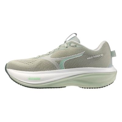 Mizuno 美津濃 Wave Rider 30 [J1GW262076] 女 慢跑鞋 支撐 緩震 競速 綠 白
