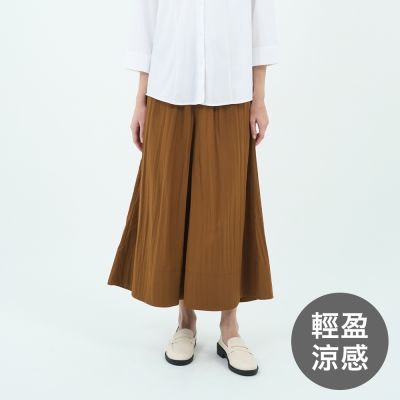 GIORDANO 女裝肌理感九分寬褲 - 94 棕色