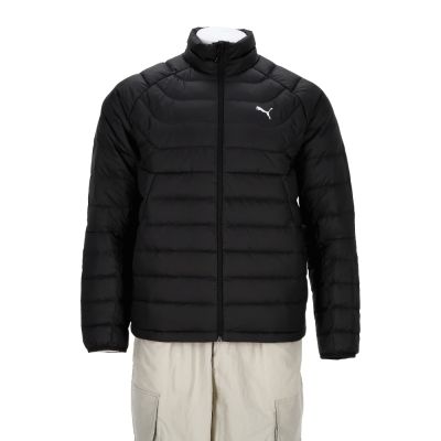 Puma 基本系列 PackLITE 男款 黑色 亞規 立領 可摺收 羽絨 保暖 外套 69346201