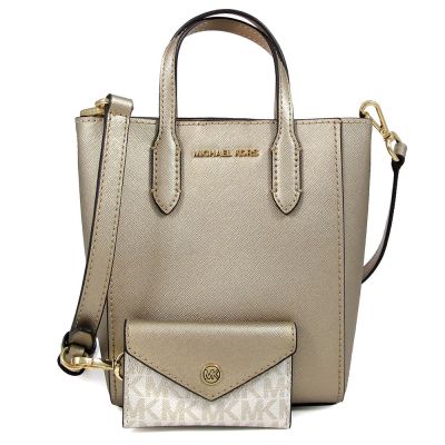 MICHAEL KORS Vincent 金字Logo防刮二合一手提/肩斜兩用包(裸金色)