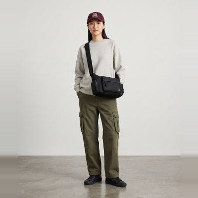 PORTER INTERNATIONAL - 穩定步調ANCHOR斜背包(M) - 黑